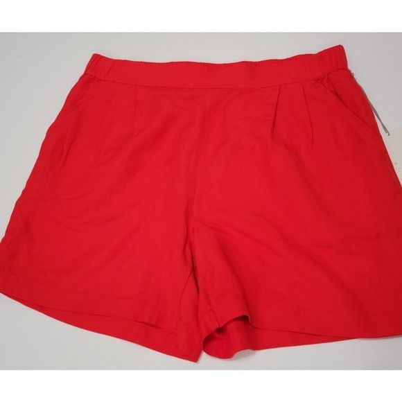 Women's Mid-Rise Linen Pull-on Shorts - a New Day L - Picture 3 of 8